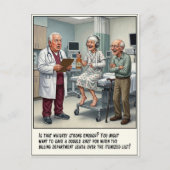Notfallabenteuer Cartoon Postkarte (Vorderseite)