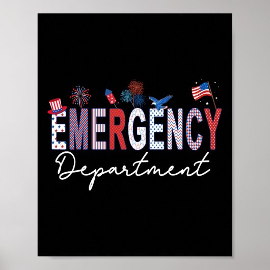 Notfallabteilung 4. Juli USA Poster (Vorne)
