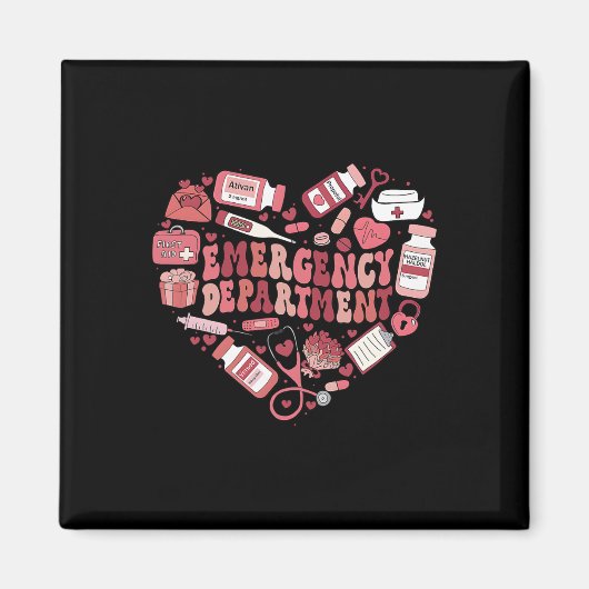 Notfallabteilung Er Krankenschwester Valentinstag Magnet (Vorne)