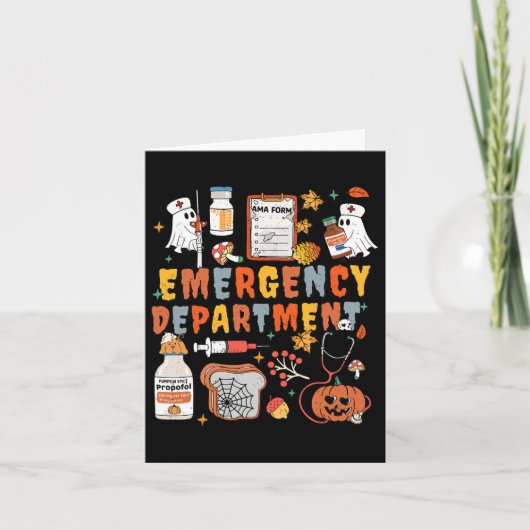 Notfallabteilung Funny Er Nurse Halloween Spoo Karte (Vorderseite)
