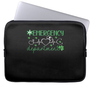 Notfallabteilung Funny ER Nurse Irish St Patri Laptopschutzhülle