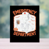 Notfallabteilung Funny Halloween Nurse Essenti Acrylschild (Neutral)