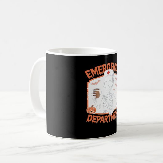 Notfallabteilung Funny Halloween Nurse Essenti Kaffeetasse (Vorderseite Links)