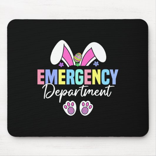 Notfallabteilung Ostern Bunny Er Nurse Oster Mousepad (Vorne)
