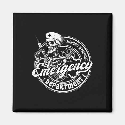 Notfallabteilung Skeleton Er Nurse Halloween 2 Magnet (Vorne)