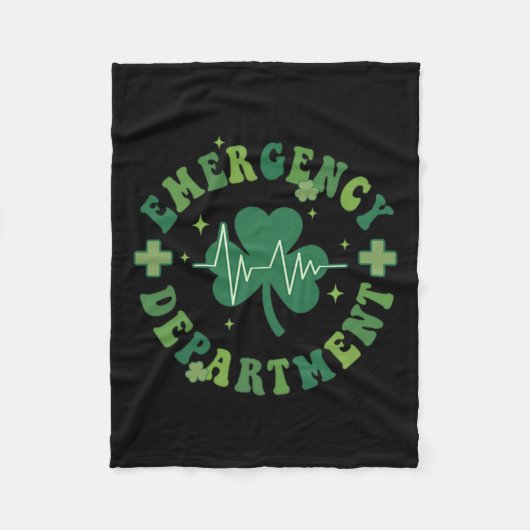 Notfallabteilung St Patricks Day Emergency Roo Fleecedecke (Vorderseite)