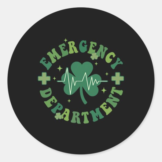 Notfallabteilung St Patricks Day Emergency Roo Runder Aufkleber (Vorderseite)