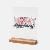 Notfallabteilung-Typografie-Shirt-Design_1 Acrylschild (Winkel)