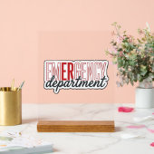 Notfallabteilung-Typografie-Shirt-Design_1 Acrylschild (Hochzeit)