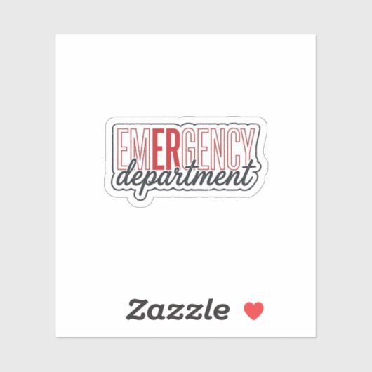 Notfallabteilung-Typografie-Shirt-Design_1 Aufkleber (Blatt)