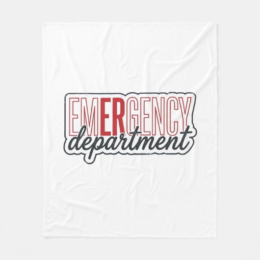 Notfallabteilung-Typografie-Shirt-Design_1 Fleecedecke (Vorderseite)