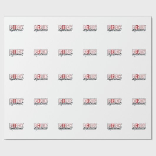 Notfallabteilung-Typografie-Shirt-Design_1 Geschenkpapier (Flach)