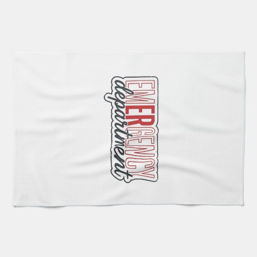 Notfallabteilung-Typografie-Shirt-Design_1 Geschirrtuch (Horizontal)