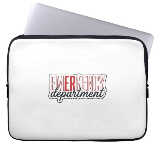 Notfallabteilung-Typografie-Shirt-Design_1 Laptopschutzhülle (Vorderseite)