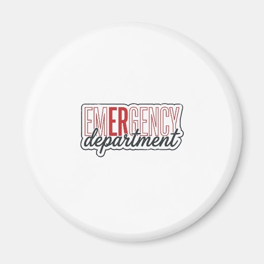 Notfallabteilung-Typografie-Shirt-Design_1 Magnet (Vorne)