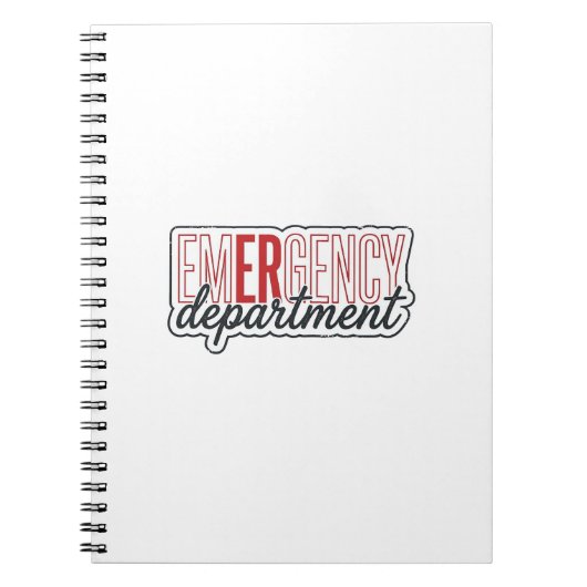 Notfallabteilung-Typografie-Shirt-Design_1 Notizblock (Vorderseite)