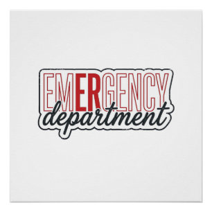 Notfallabteilung-Typografie-Shirt-Design_1 Poster