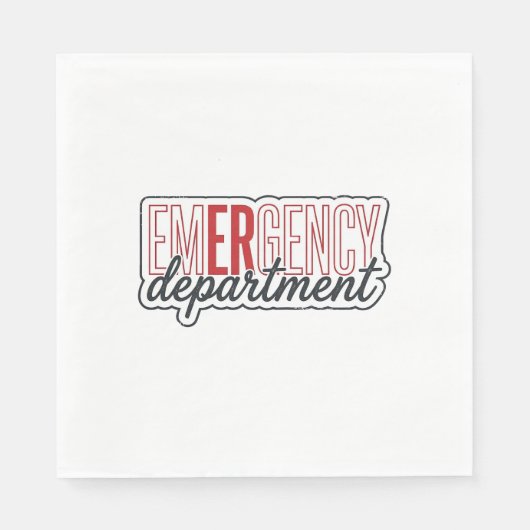 Notfallabteilung-Typografie-Shirt-Design_1 Serviette (Vorderseite)