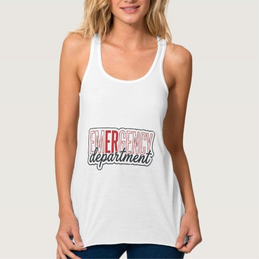 Notfallabteilung-Typografie-Shirt-Design_1 Tank Top (Vorderseite)