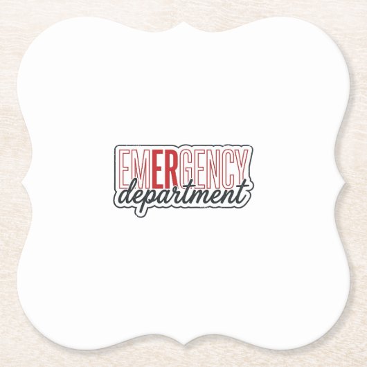 Notfallabteilung-Typografie-Shirt-Design_1 Untersetzer (Vorderseite)
