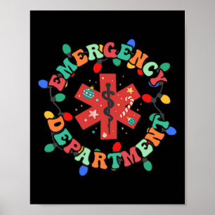 Notfallabteilung Weihnachten Krankenversicherung 2 Poster