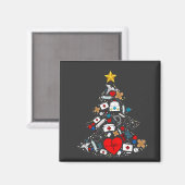 Notfallabteilung Weihnachtsbaum Krankenschwester Magnet (Vorderseite/Rückseite)
