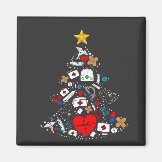 Notfallabteilung Weihnachtsbaum Krankenschwester Magnet (Vorne)