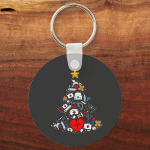 Notfallabteilung Weihnachtsbaum Krankenschwester Schlüsselanhänger