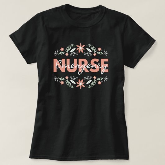 Notfallblumenkrankenschwester T-Shirt (Design vorne)