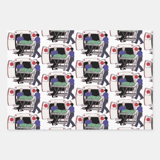 Notfalldienste Geschenkpapier Set (Vorderseite 3)