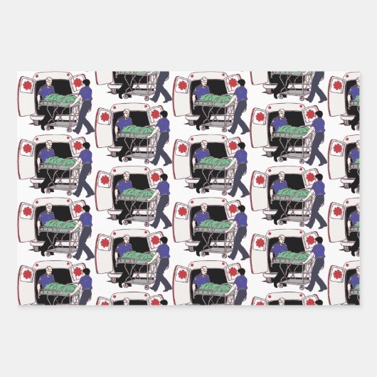 Notfalldienste Geschenkpapier Set (Vorderseite)