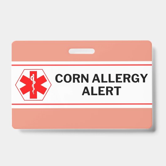 Notfallkarte für die Kornallenallergie Ausweis (Vorderseite)