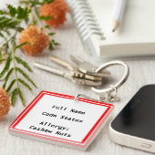 NOTFALLkontakt-Informations-Schlüsselanhänger Epi Schlüsselanhänger (Vorderseite rechts)