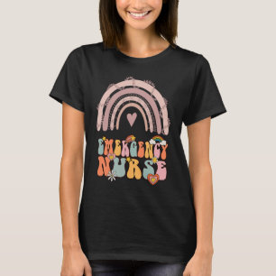 Notfallkrankenschwester Groovy Retro Vintage Regen T-Shirt