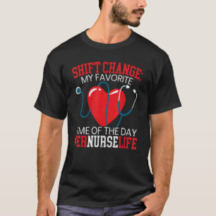 Notfallkrankenschwester Herz Stethoskop T-Shirt