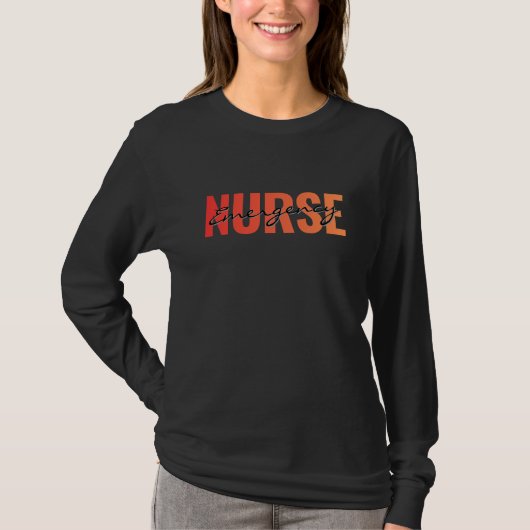 Notfallkrankenschwester Leben Fette Typografie T-Shirt (Vorderseite)
