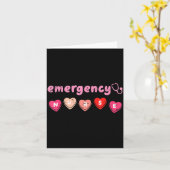 Notfallkrankenschwester Valentinstag Ed Er Scrub T Karte (Gelbe Blume)