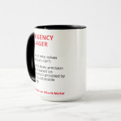Notfallmanager Tasse Für Notfallmanager Geschenke (Vorderseite Links)
