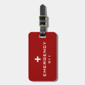 Notfallmedizinische Identifikation Gepäckanhänger (Vorderseite vertikal)