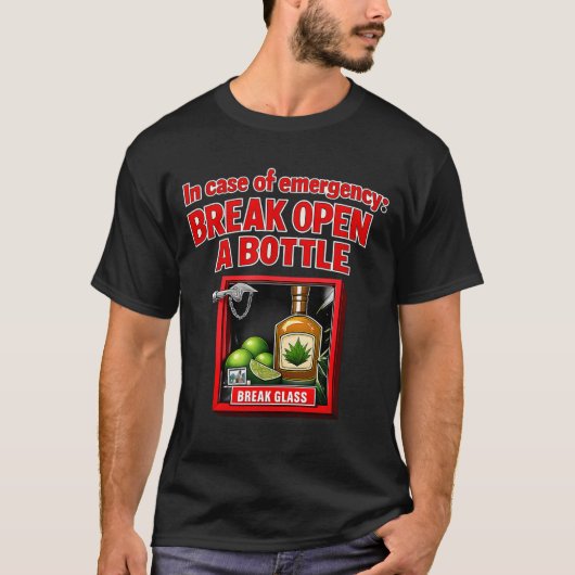 Notfallpartycrew lustiger Trinkwitz Notfall T-Shirt (Vorderseite)