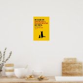 Notfallplakat (Hund & Katze) Poster (Küche)