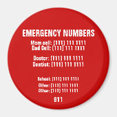 Notfallplan Magnet (Vorne)