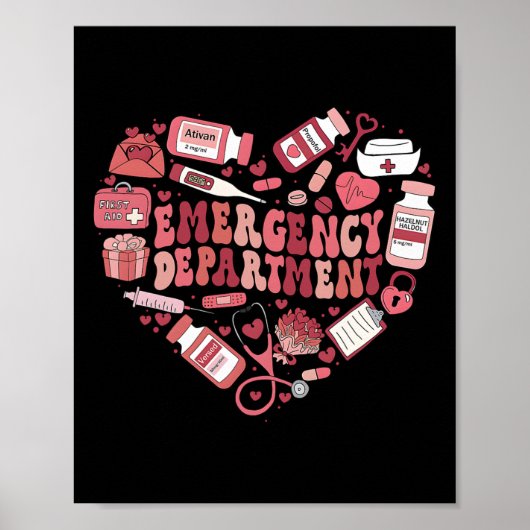 Notfallstation Er Krankenschwester Valentinstag Ge Poster (Vorne)