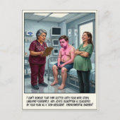 Notfallstation Geschlecht Enthüllung Cartoon Postkarte (Vorderseite)