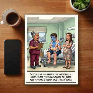 Notfallstation Geschlechtsenthüllung Cartoon Postkarte