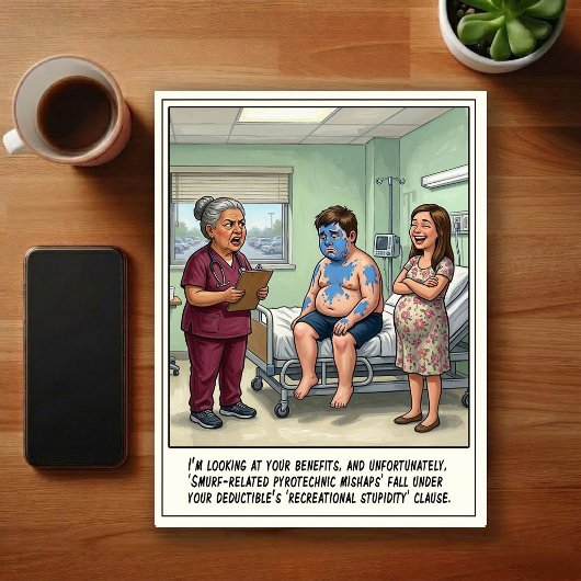 Notfallstation Geschlechtsenthüllung Cartoon Postkarte