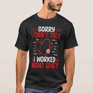 Notfallstationskrankenschwester-Schichtarbeit-Schä T-Shirt