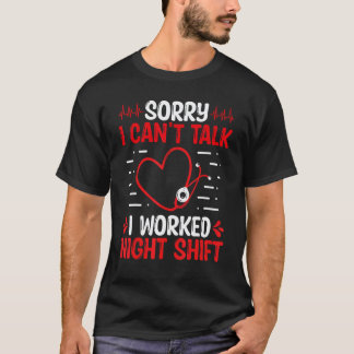 Notfallstationskrankenschwester-Schichtarbeit-Schä T-Shirt