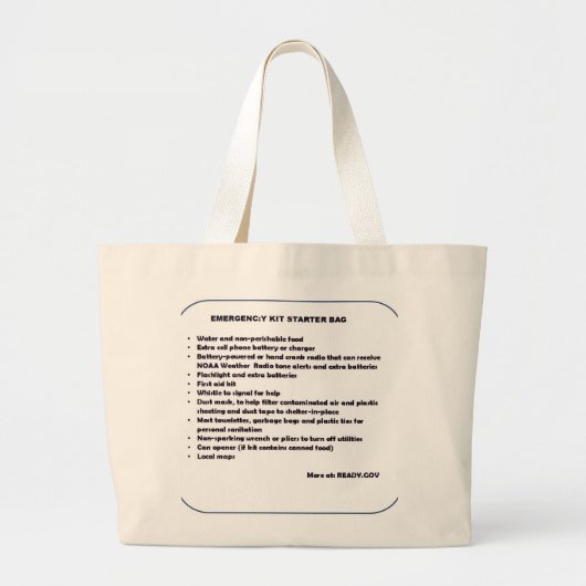 Notfalltasche Jumbo Stoffbeutel (Vorne)