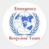 Notfallteam - Rot Runder Aufkleber (Vorderseite)